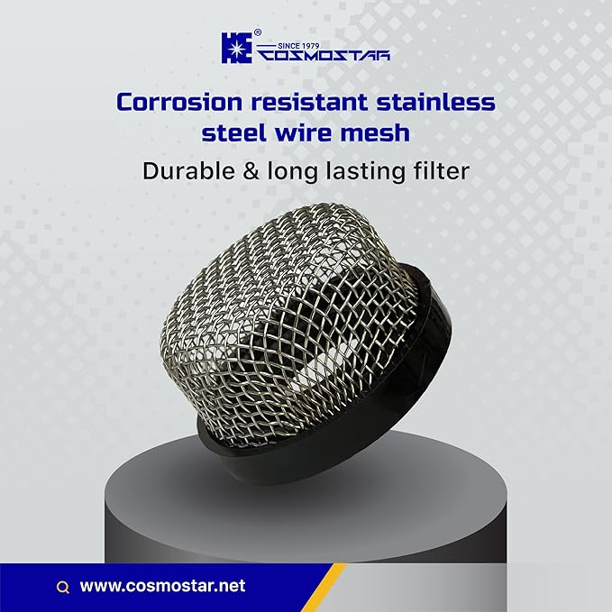 Cosmostar Stainless Steel Strainer ¾ Inch -14, Aerator Screen Wire Mesh Compatible with Livewell Pump, Industrial Plumbing Inline, Garden Washers Water Filter Sprayer Garden Hose Suction Line. (2)