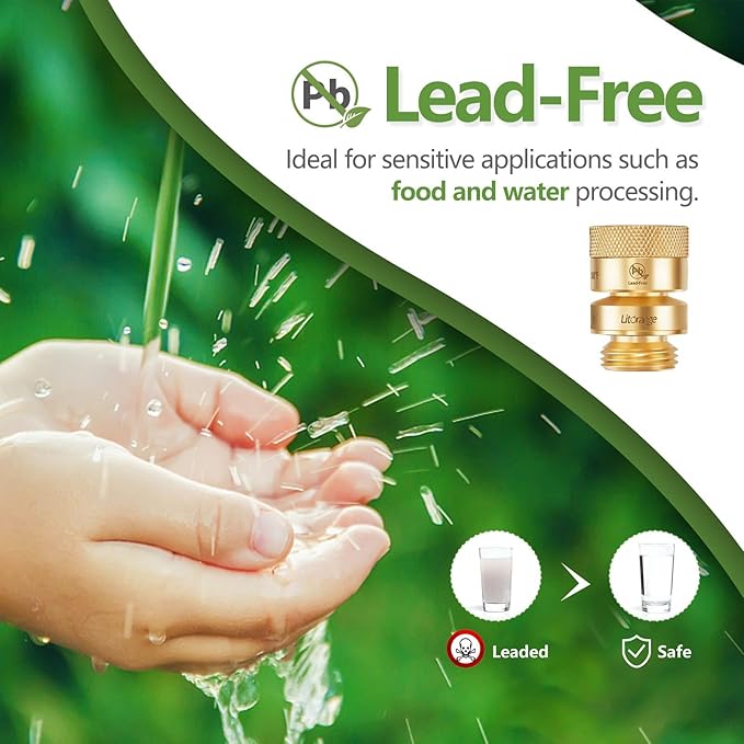2 Pack 1-1/16" Fine Thread (Female) Lead-Free Self-Draining Vacuum Breaker, PK 1390 Replacement Hose Bib Backflow Preventer with washers and Sealing Tape for Garden & indoor Spigot