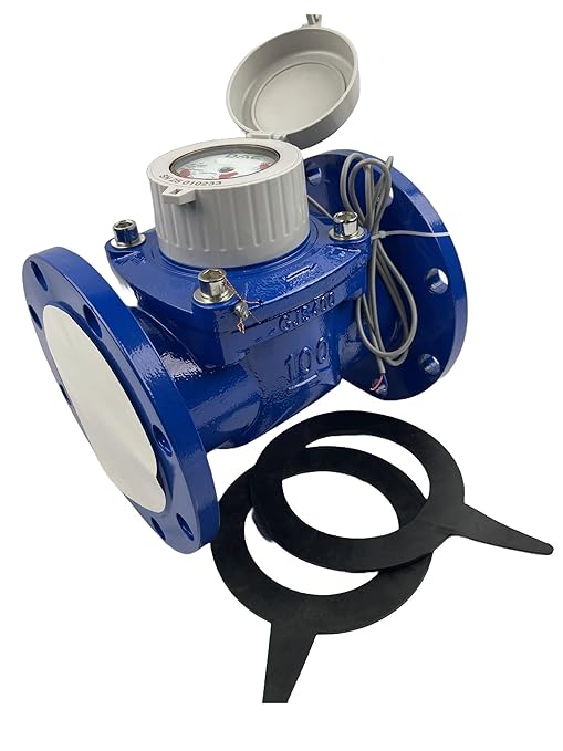 DAE WP-400nm 4" Lead Free Woltmann Helix Water Meter, Pulse Output, Cubic Meter