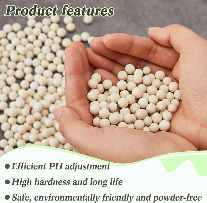 Timgle 4 Bag 3.3 lb Refill Condensate Neutralizer 7-8 mm Pickling Waste Liquid Neutralizer Acidic Water Increases Alkalinity Total 13.2 lb Weight Condensing Water Heater Condensate Neutralizes Balls