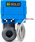 U.S. Solid 1/2 inch UPVC Motorized Ball Valve - AC 85V-265V Plastic Electrical Ball Valve with Full Port, 2 Wire Auto Return, Normally Closed