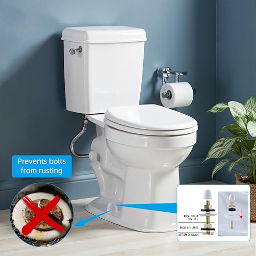 Hibbent Extra Thick Toilet Wax Ring, Toilet Bowl Wax Seal Kit with Closet Bolts, PE Flange and Extra Retainers, Thick Wax Ring Gasket for 3-inch/4-inch Waste line-Gas, Odor and Watertight Seal