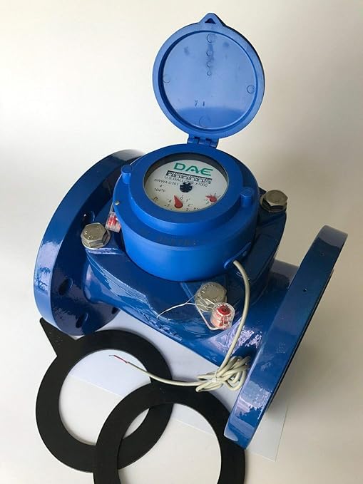 DAE WP-1000P 10" Woltmann Helix Water Meter, Pulse Output, Gallon