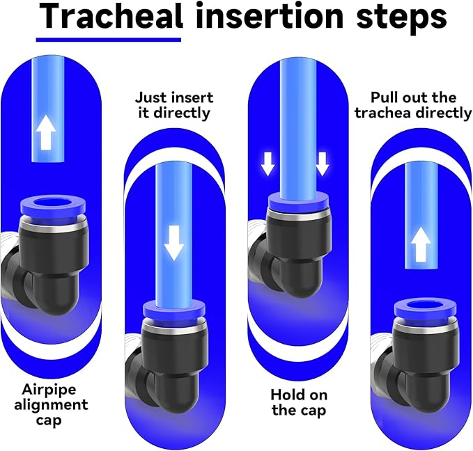 Nickel-plated Iron 1/4"Tube OD x 1/8"NPT 20Packs Quick Release Connectors Elbow Thread Push to Connect Tube Fittings