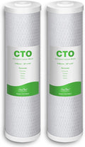 SimPure Whole House Water Filter Cartridges 5 Micron 20" x 4.5" CTO Activated Carbon Block, For DB20P, FC25B, CTO20BB, WHB20, 2 Pack