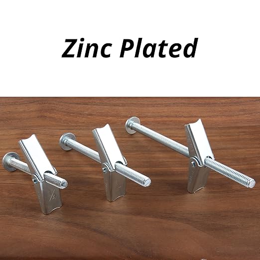 HASWARE Toggle Bolt Zinc Plated Steel and Wing Nut for Hanging Heavy Items on Drywall 1/4 Multi (8 Pack)