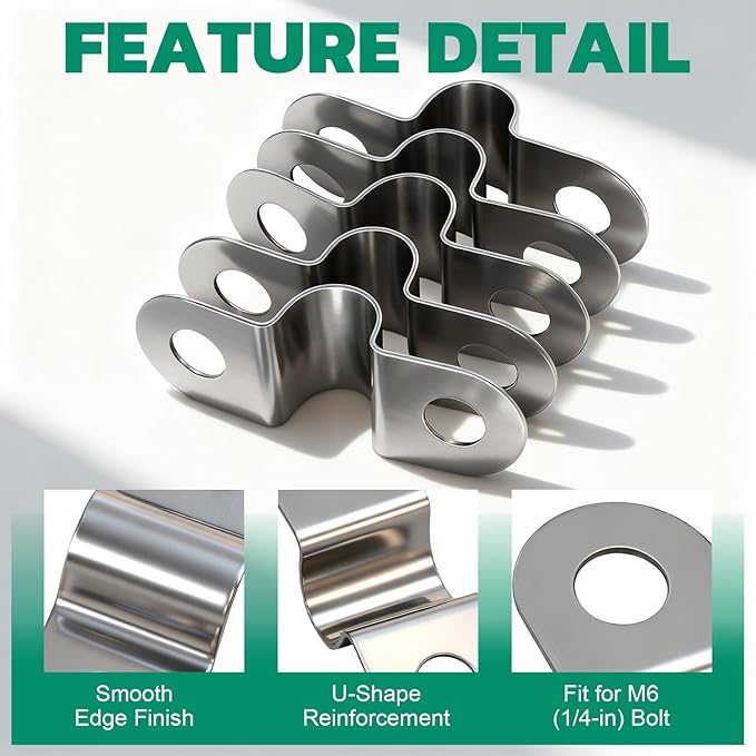 26pcs 3/4 Inch Conduit Clamp 304 Stainless Steel, Rigid Metal Pipe Clamp U Bracket, 2 Holes Pipe Strap for Automotive, Wire & Tube