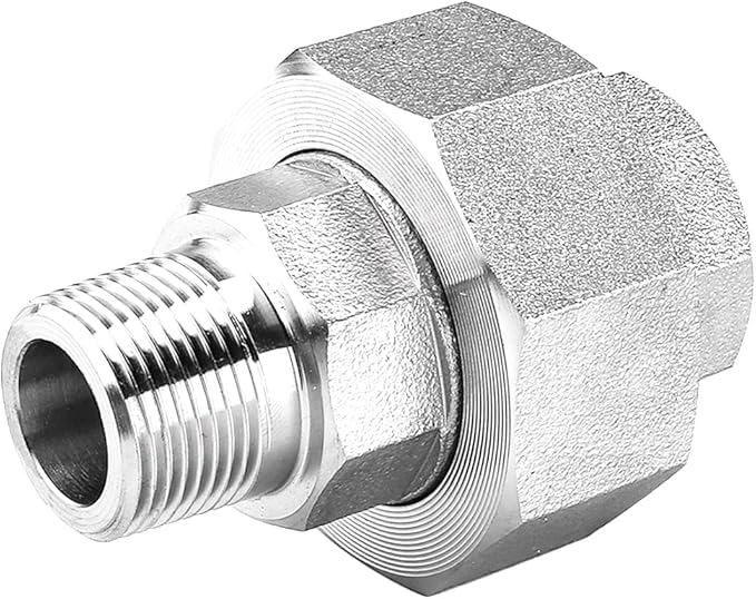 Stainless Steel 304 Cast Pipe Fitting, Union, 3/4" NPT Female x 3/4" NPT Male, 1pc