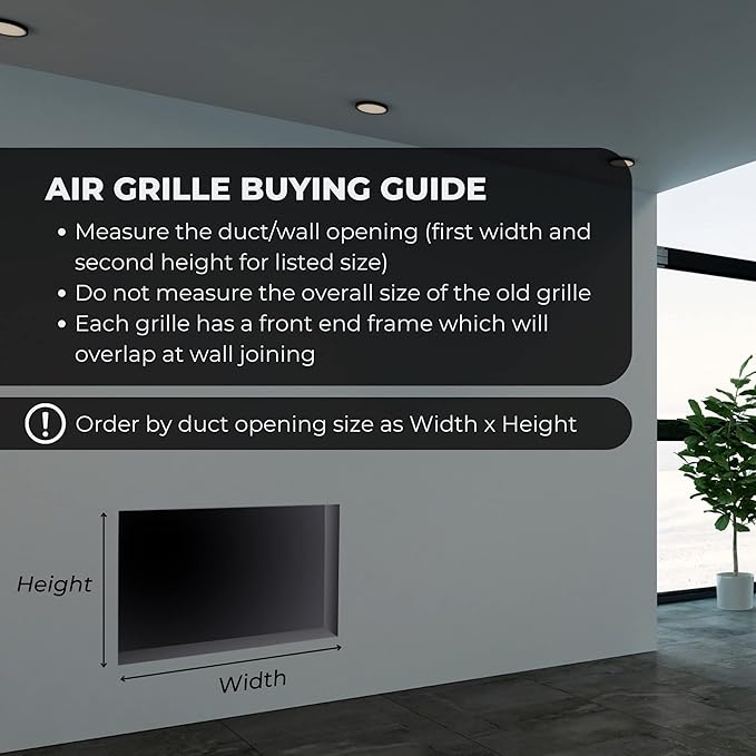 Fits 14x8 Duct Opening | Steel Baseboard Return Air Grille by Handua | Vent Cover Grill | 7/8" Margin Turnback [Depth] to Fit Baseboard | White | Outer Dimensions: 15.75"W X 9.75 "H