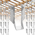 30Pcs 2x6 Joist Hangers for Wood, 18 Gauge Galvanizing Face Mount Joist Hangers, Joist Hanger 2x6 Hurricane Ties Brackets for Rafters for Floor Deck, Ceiling Joists, Wood, Roofs