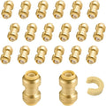 20-Pack Niikappu Push Fit Fittings, 1/2" x 1/2" Brass Plumbing Fittings to Connect PEX, Copper, CPVC, Brass Straight Coupling With Disconnect Clip