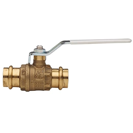 Watts LFFBV-3-PRESS-M2 Series 2-1/2" Lead-Free 2-Piece Full Port Chrome-Plated Brass Ball Valve with Integral Press Fitting End Connections for Types K, L, and M Hard Copper Tubing
