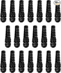 Cable Glands PG7 Nylon Cable Gland Waterproof joints with Strain Relief for 3mm-6.5mm Dia Wire, 10Pcs Suitable for Various Electrical