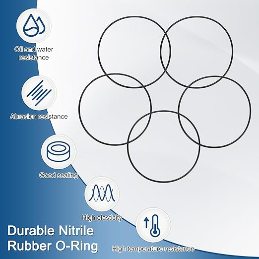5-Pcak Nitrile Rubber O-Rings, 152mm ID, 160mm OD, 4mm Width, Metric Sealing Washer Gasket for Automotive Machine Plumbing/Faucet/Air or Gas Connections, Resists Oil and Heat