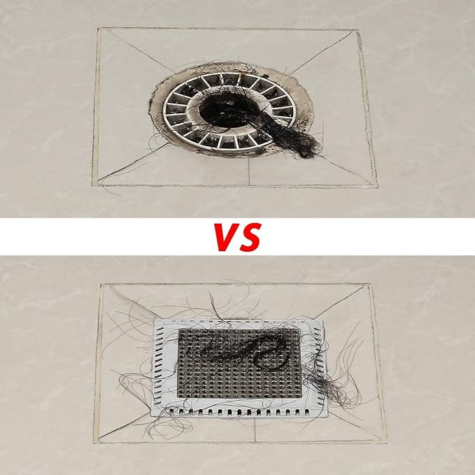 Hair Catcher/Drain Strainer/Shower Drain Cover for Bathroom Floor Drain, Stainless Steel and Silicone (Patented Product)