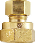 (1Pk) EZ-Fluid 1/4" Comp x 1/2" FIP Compression x FIP Female Adapter Reducing Union Coupling Fittings Connector,LF Brass Compression Tube Fitting Safe for Drinking water Plumbing