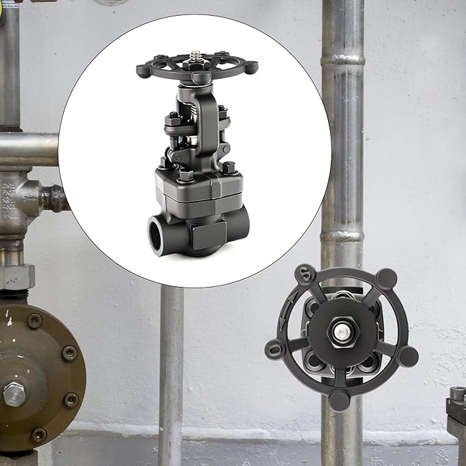 TAISHER 1PCS Forging of Carbon Steel Weld Gate Valve, 3/4" OD Rotary Sluice Valve With Wheel Handle, For Water, Oil, Gas