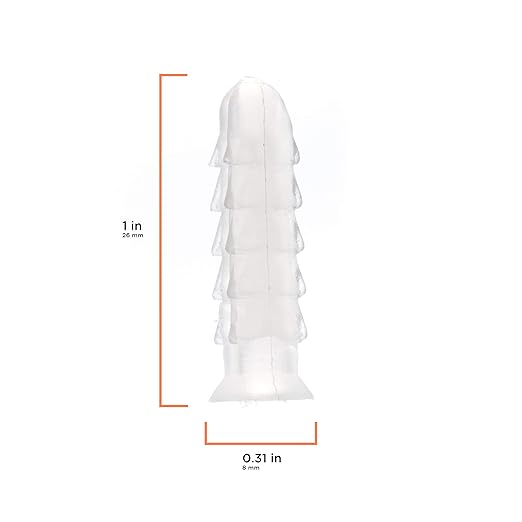THE CIMPLE CO Ribbed Plastic Conical Anchors - for Concrete, Stucco, Brick, Drywall, and Similar - Kit of 50 Anchors