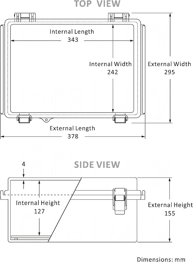 Junction Box, IP67 Waterproof Plastic Enclosure for Electrical Project, Hinged Grey Cover, Includes Mounting Plate and Wall Bracket (Transparent Cover with Inner Door, 14.6"×10.6"×5.9")