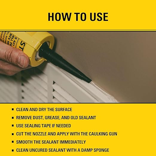 Stanley S421 All-Purpose RTV Silicone Sealant (48 x 10.1 fl.oz.) – 100% Waterproof Clear Caulk | Industrial-Grade Silicone for Kitchen, Bathroom, Shower, Window, Door, Indoor & Outdoor Use | 48 Pack