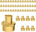 50-Pack PEX Fittings Niikappu 3/4" x 3/4" NPT Female Threaded Adapter, Brass Pex Crimp Adapters for PEX Pipes, ASTM F1807