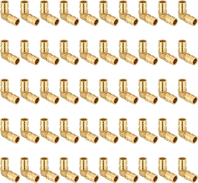 3/4Inch PEX-A Expansion Fittings,F1960 Brass Elbow,PEX Expansion Fittings Elbow For Pex A Tubing（50 PACK)(PEX1960035-50Pack)