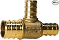 XFITTING 3/4 inch x 1/2 inch x 1/2 inch Pex Tee, Pex B Reducing Tee Crimp Version 25-1-4=100X, 100 Pieces