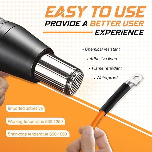 Marine Grade Heat Shrink Tubing 3:1, 3/4 Inch (19.1mm) 82 Ft – Dual Wall Adhesive Lined Waterproof Heat Shrink for Large Cables & Wire Harnesses,for Automotive, Marine & Industrial Use-Balck