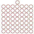 MECCANIXITY Silicone O-Ring 22mm ID 26mm OD 2mm Width Metric VMQ Sealing Gasket Replacement 50A Durometer for Plumbing Compressor Faucets Valves Repair (Red, Pack of 50)