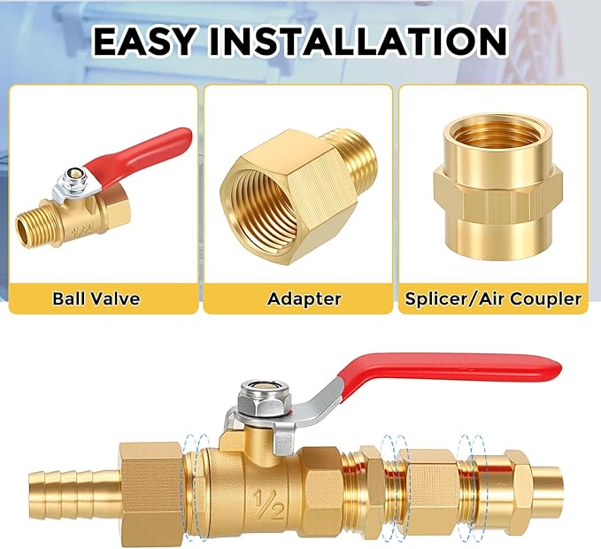 Pack of 2, 1" NPT Male to 3/8" NPT FeMale Solid Brass Hex Bushing, Hose Fittings Adapter Threaded Reducer Heavy Duty for Pipe Leak Repair, Bathroom Remodel, Compression