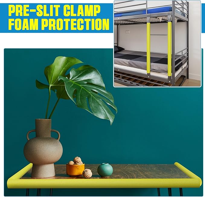 Hanaive Yellow 6 Pcs 40 x 2. 4 x 1 Inch Pipe Insulation Foam Tube Pre Slit Clamp Foam Noodles for Padding Jumbo Pool Noodles Large Tube for Swimming Floating Craft Projects Padding Bumper