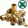 2570 Shower Valve, Pressure Balancing Cycling 4 Port Tub and Brass Shower Valves with Stops Replacement for Moen 2570-1/2 Inch CC Connections, For moen Trim Kit, Includes 1222 cartridge