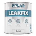 Polar Clear Leak Fix Paint - 17 oz - One Coat Waterproof Sealant with Reinforced Fibers, Instantly Seals Leaks & Cracks for Roofs, Drainpipes and Gutter Repairs for Exterior Use
