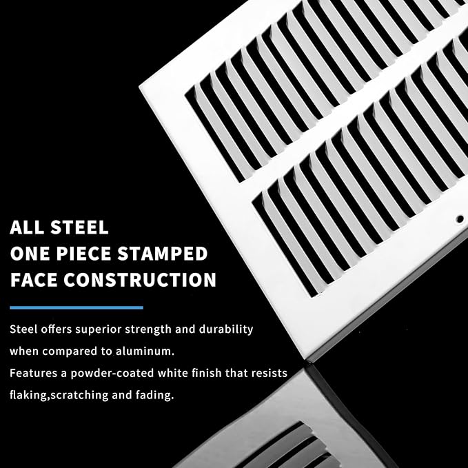 32 x 10 Vent Cover(Duct Opening Size),Air Return Vent Cover,Flat Vent Cover,Rejillas De Aire Acondicionado para Casa,Return Air Grilles,Outer Dimensions:33.75"Wx11.75"H(32"W x 10"H, Duct Opening)