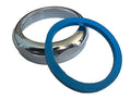 EZ-Fluid 1-1/4" Universal Brass Slip Joint Nut and Blue Heavy Duty Washer Gasket,Chrome for Under Sink Lavatory Kitchen Sink Tubular (1)