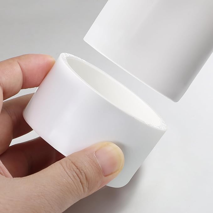 SCH40 PVC Cap 1-1/2 Inch - Fit Standard 1-1/2" SCH40 PVC Pipes (OD Approx. 1.9"), Zernmiarder Furniture Grade Pipe Caps, White Pipe Cover Fittings for Plumbing, DIY, Garden & Furniture - 4 Pcs