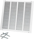 16"W x 16"H [Duct Opening Size] Steel Return Air Grille, Air Return Vent Cover for Ceiling and Sidewall - HVAC Air Vent Covers - [Outer Dimensions: 17.75"W x 17.75"H]