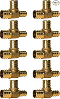 XFITTING 3/4 inch x 1/2 inch x 3/4 inch Pex Tee, Pex B Reducing Tee Crimp Version 25-1-3=100X, 100 Pieces