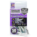 TOGGLER 57125 Self Drilling Snapskru Drywall Anchors with Screw 50-Pieces Pack