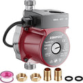 Hot Water Recirculating Pump, Water Circulator Pump, 120W 110V Automatic Circulating Pump Stainless Steel Head NPT 3/4" w/NPT 1/2" Adapter,15-9S Dual Control for Electric Water Heater System
