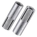 Wensilon(100 pcs) 1/4"-20 Premium Stainless Steel Drop in Anchors Assortment, Knurled Drop-in-Anchor for Solid Concrete, Internal Forced Expansion Screw Bolts
