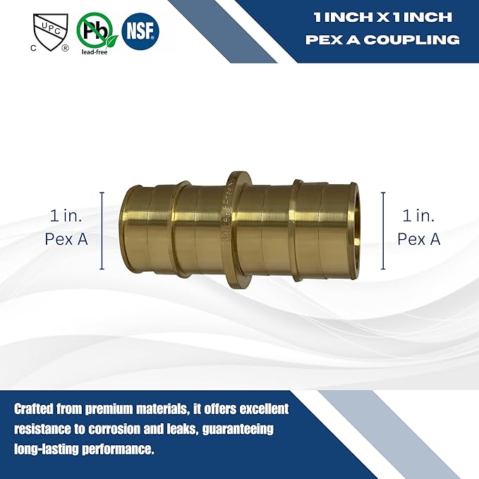 XFITTING Pex A 1 Inch x 1 Inch Pex A Coupling, 29-1-4=5XX, 5 Pieces