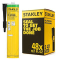Stanley S421 All-Purpose RTV Silicone Sealant (48 x 10.1 fl.oz.) – 100% Waterproof Clear Caulk | Industrial-Grade Silicone for Kitchen, Bathroom, Shower, Window, Door, Indoor & Outdoor Use | 48 Pack