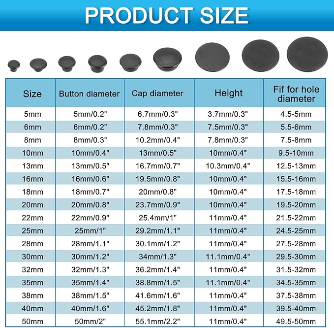 uxcell 50Pcs Plastic Hole Plugs, 1-2/5"(35mm) Flush Type Panel Round Screw Caps Cover Fastener Knockout Locking Plugs for Furniture Insert End Caps Panels, Red Brown