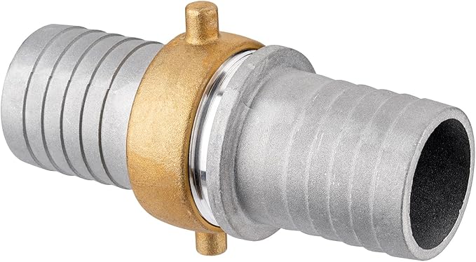 EASTRANS Aluminum Pin Lug Hose Fitting Set, 1" Hose Shank Coupling Set with 2 Clamps
