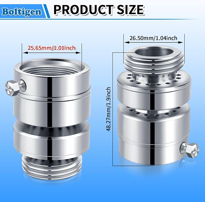 Self-Draining Vacuum Breaker, 1-1/16" Female Fine Thread Vacuum Breaker, PK1390 No Lead Brass Hose Bib Vacuum Breaker, for Providing you with Healthy Portable Water (NOT fit 3/4" GHT Bibcock)