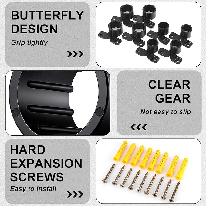 50 Pack 1/2 Inch Suspension Pipe Clamp Pex Clamps Conduit Clamp with Screws for Pex Copper CPVC Tubing Supports Butterfly Style