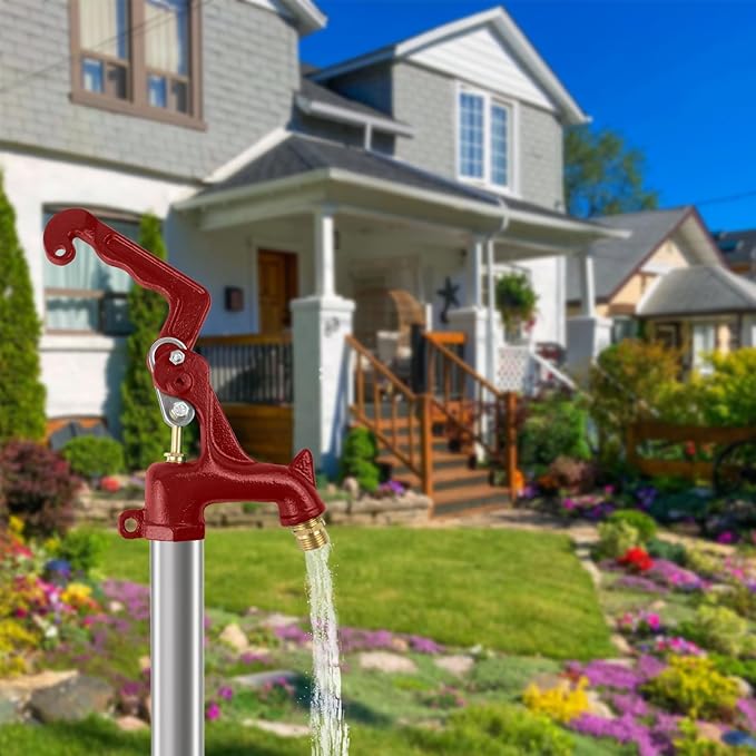 Frost Proof Yard Hydrant Complete Head Assembly,Only Fit JIANBENKJ Frost Free Outdoor Faucet Freeze Proof Hydrant,Adapt to 3/8"-16 UNC Male Nut Rod with 1" NPT Male Thread Pipe,Connect 3/4" Hose