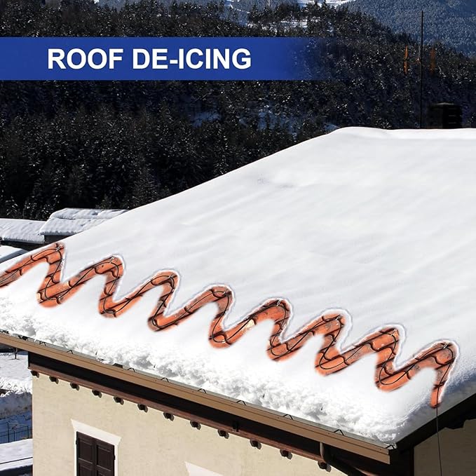29.5FT(3FT~200FT) Heat Tape for Water Pipes, -40°F Deicing Heating Cable, Freeze Protected Water Pipe Heating Cable, Heated Water Hose, Plumbing Fixtures, 120V 5W/ft Plumbing Fixtures