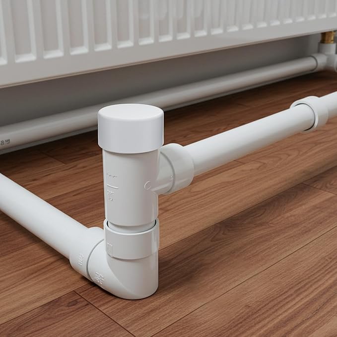 6" PVC Pipe End Cap Fitting (Compatible with 6.625" OD), 1 Pcs End Caps, Schedule 40 Furniture Grade Pipe Plug for Building PVC Furniture DIY Garden Shelf